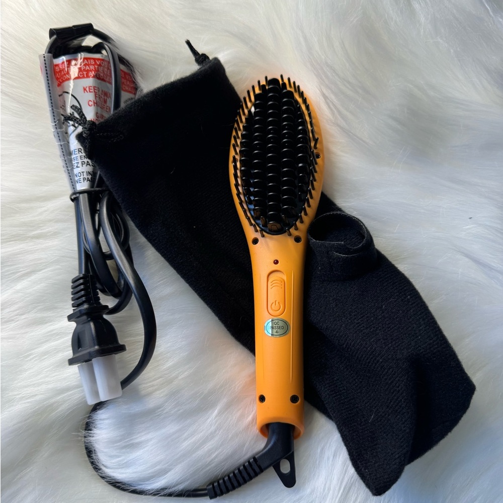 Orange Hair Straightening Brush